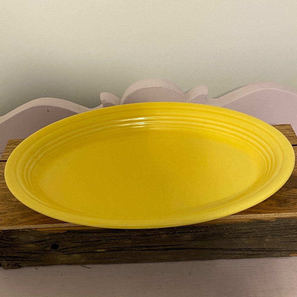 Fiesta Vibrant Yellow Oval Platter, no cracks or chips